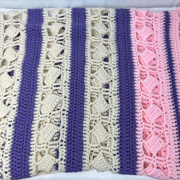 Trellis Handmade Crochet Blanket - Picture 4 of 5